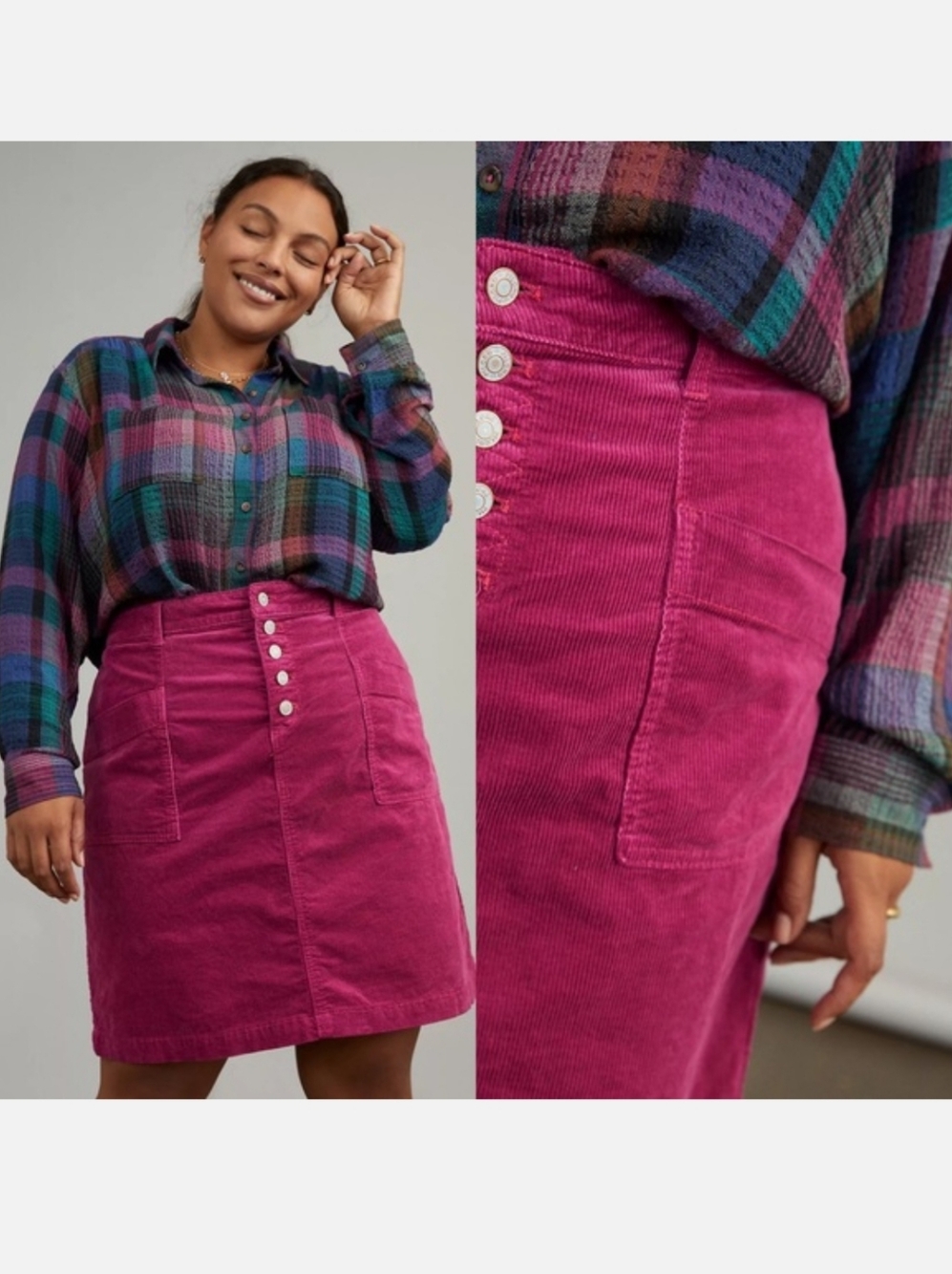 Anthropologie Pilcro Talia Corduroy Skirt